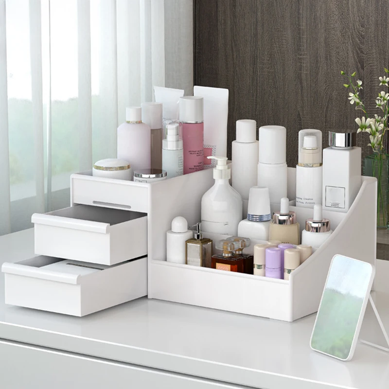 Boîte de Rangement Maquillage à Compartiments