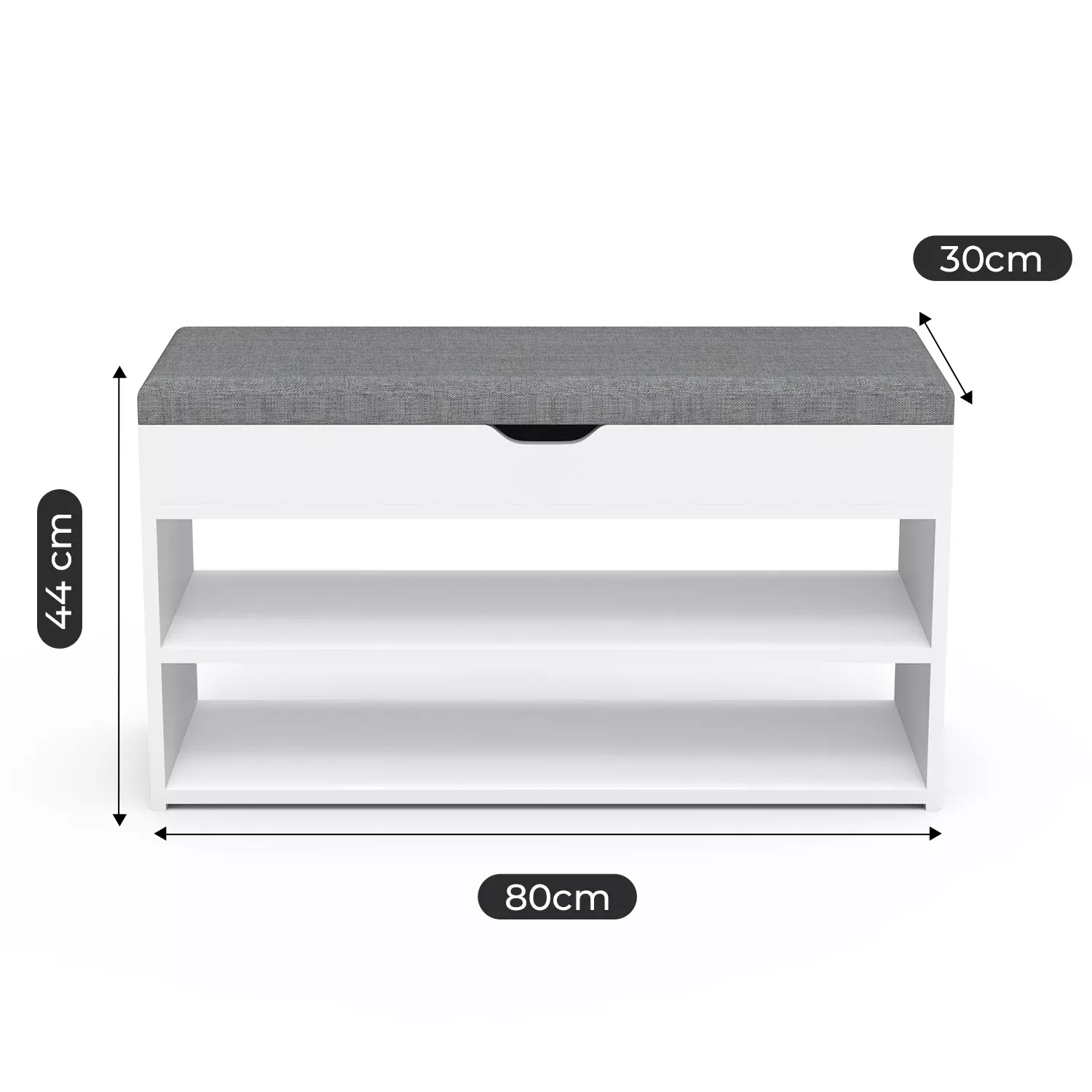 Banc de Rangement Chaussures avec Siège – Image 2